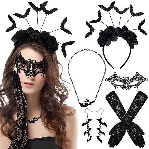 howaf-fledermaus-kost-m-damen-set-5tlg-schwarz-halloween image 3
