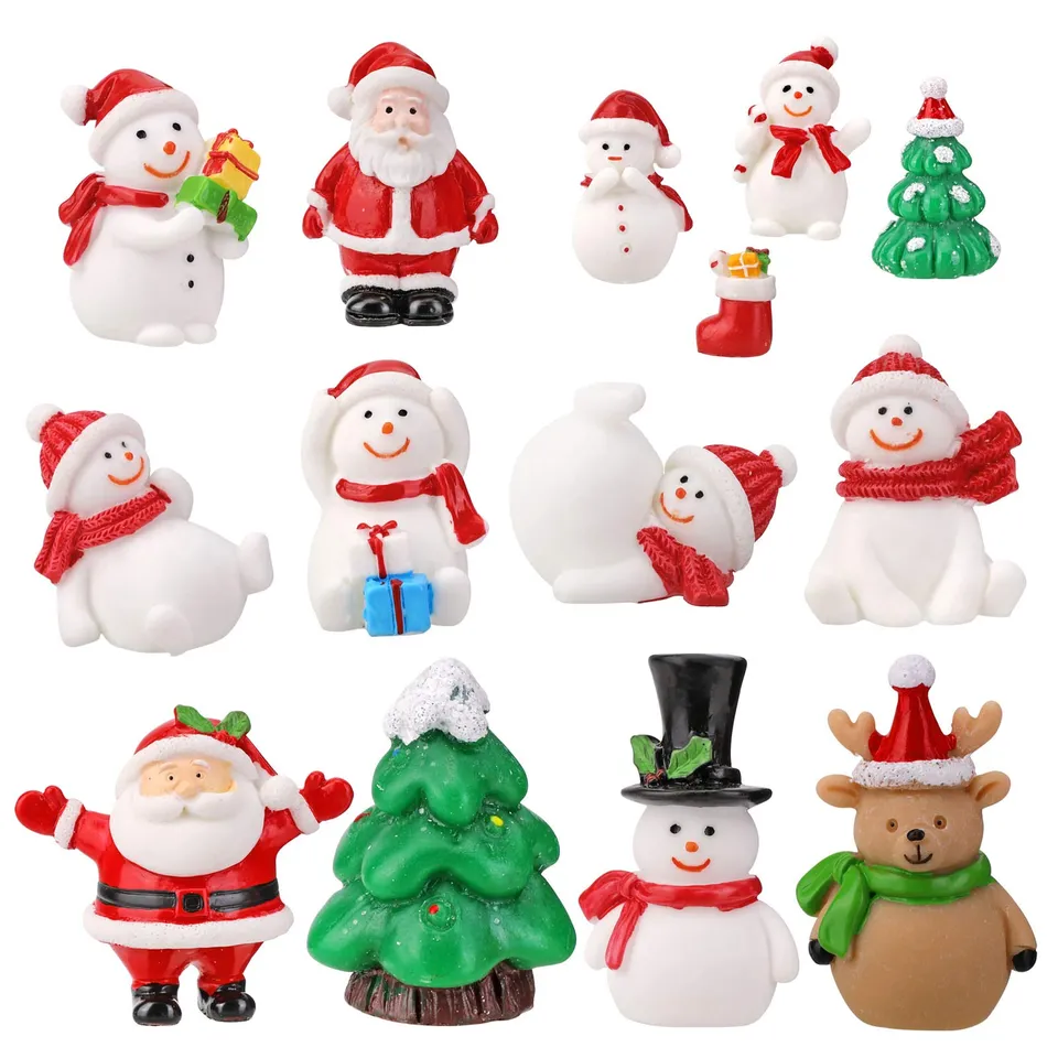 howaf-weihnachtsfiguren-mini-deko-set-harz-14-teilig-schneemann image 1