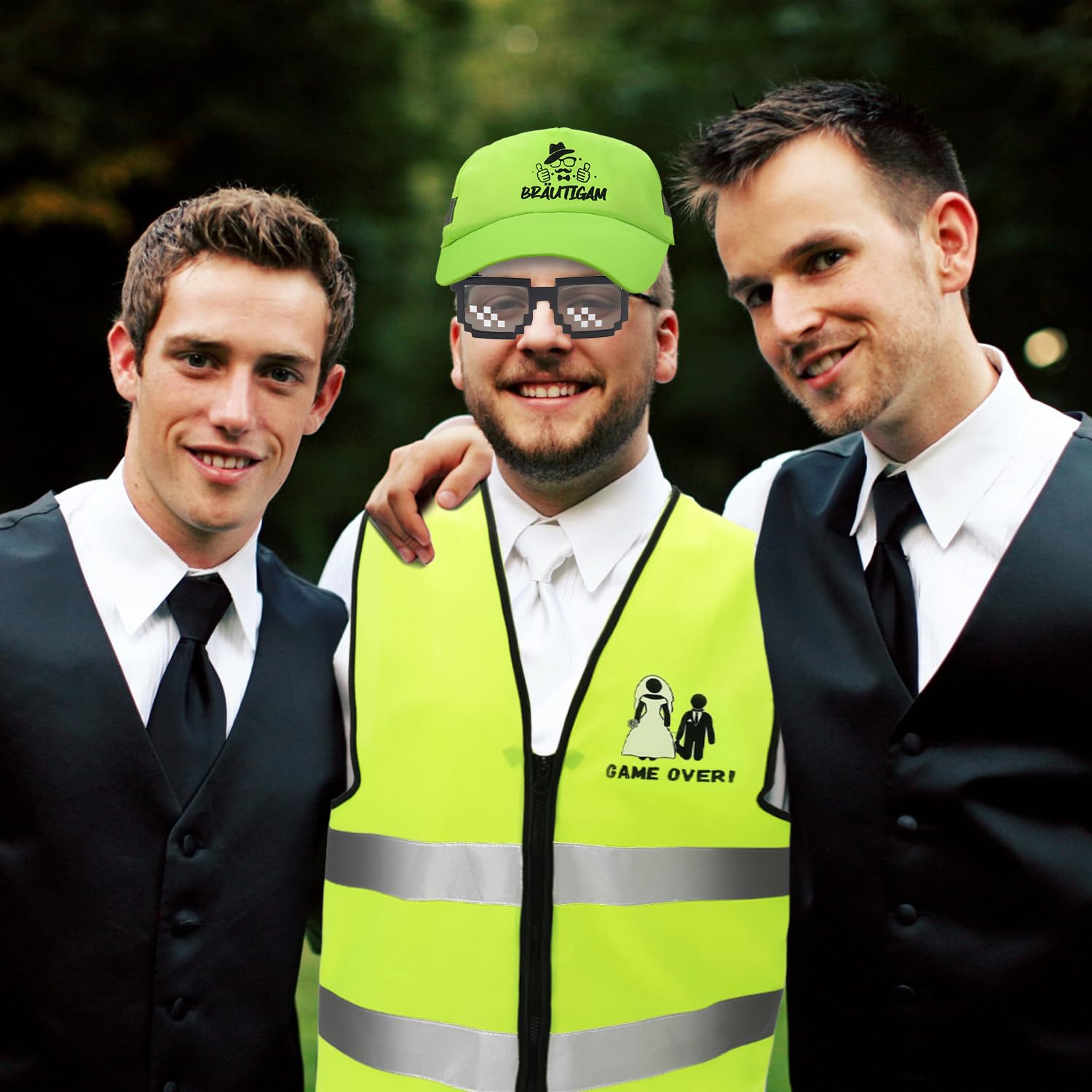 howaf-jga-m-nner-weste-kost-m-hut-sonnenbrille-gr-n image 4