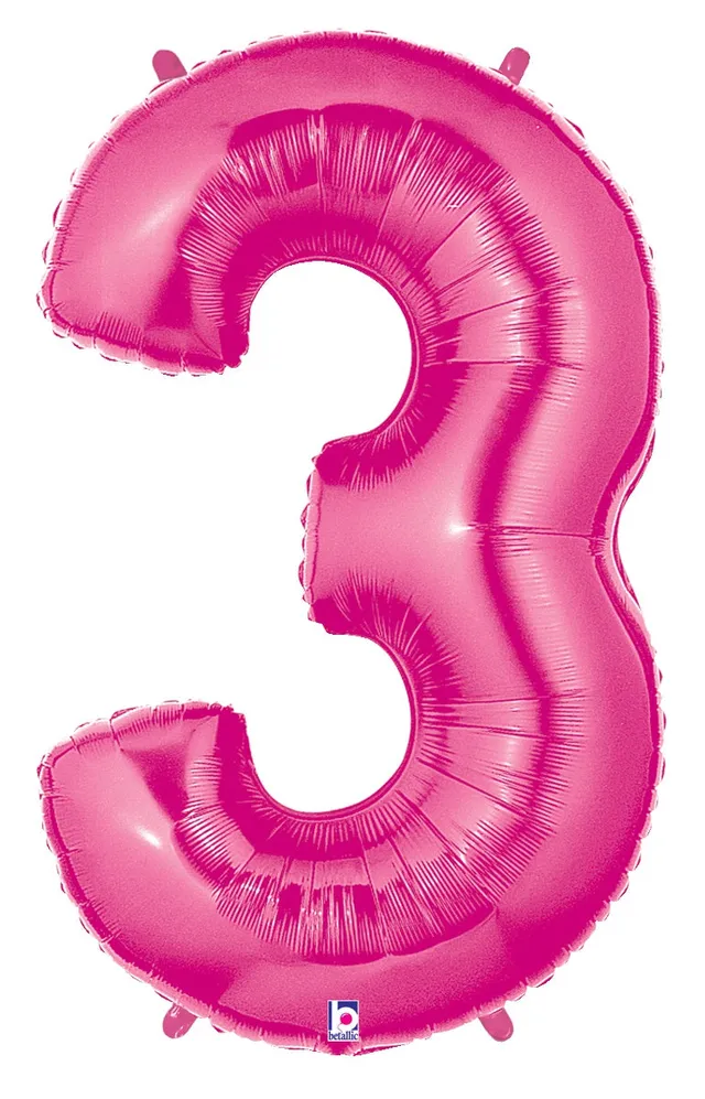 betallic-zahl-3-folienballon-34-zoll-pink-holografisch image 1