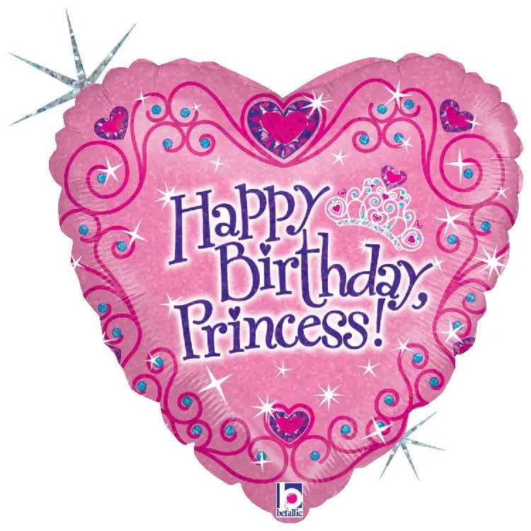 betallic-foil-balloons-happy-birthday-princess-folienballon-18-holographic image 1