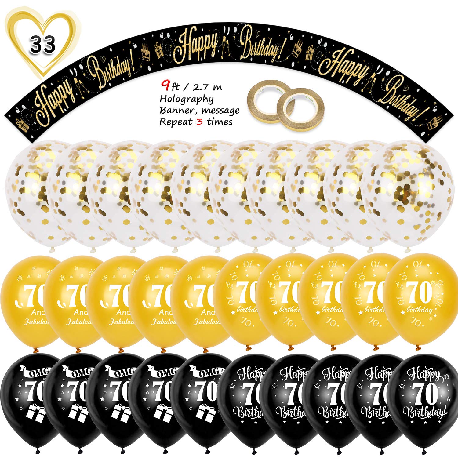howaf-70-geburtstag-deko-set-schwarz-gold-banner image 2