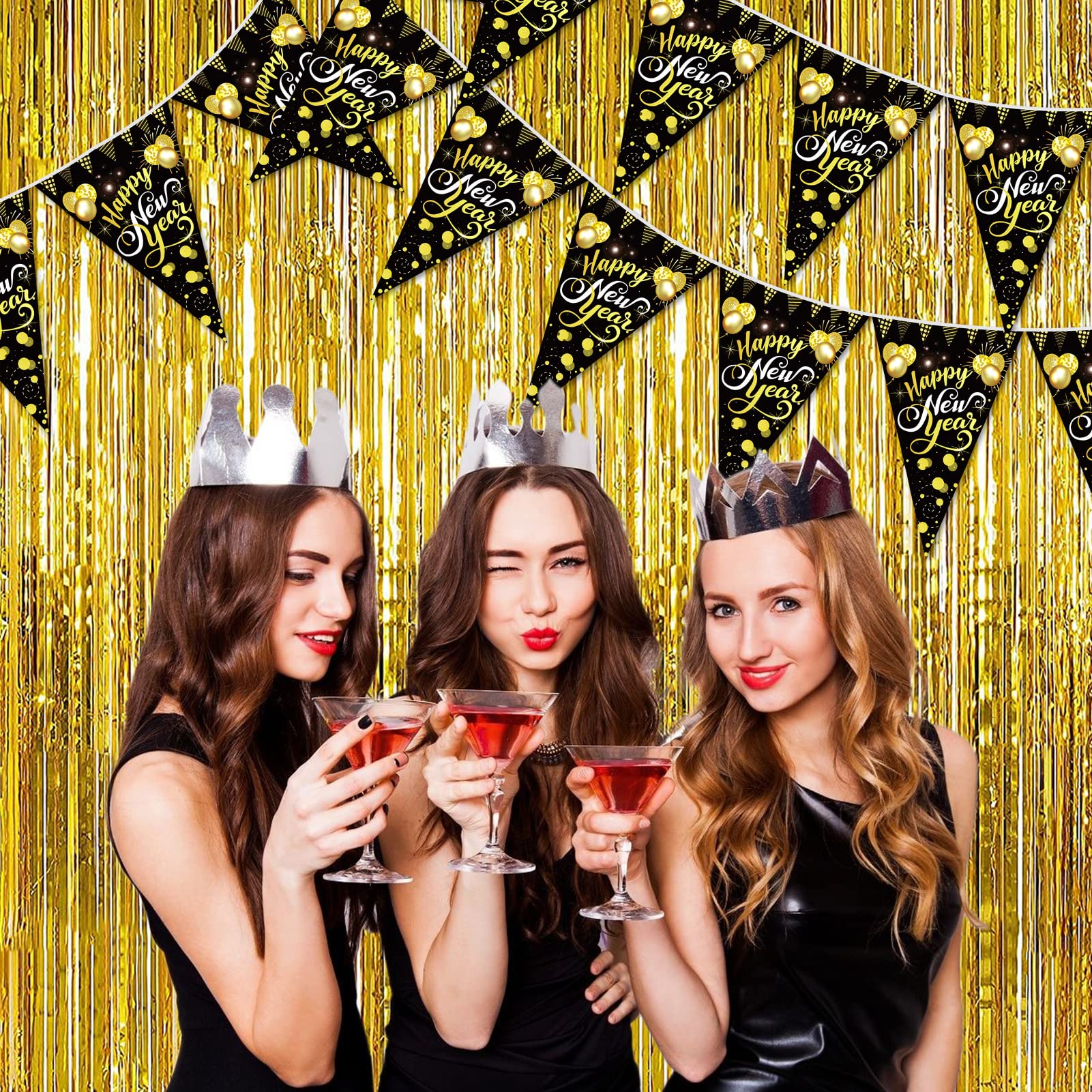 howaf-silvester-deko-2027-banner-happy-new-year-schwarz-gold image 5