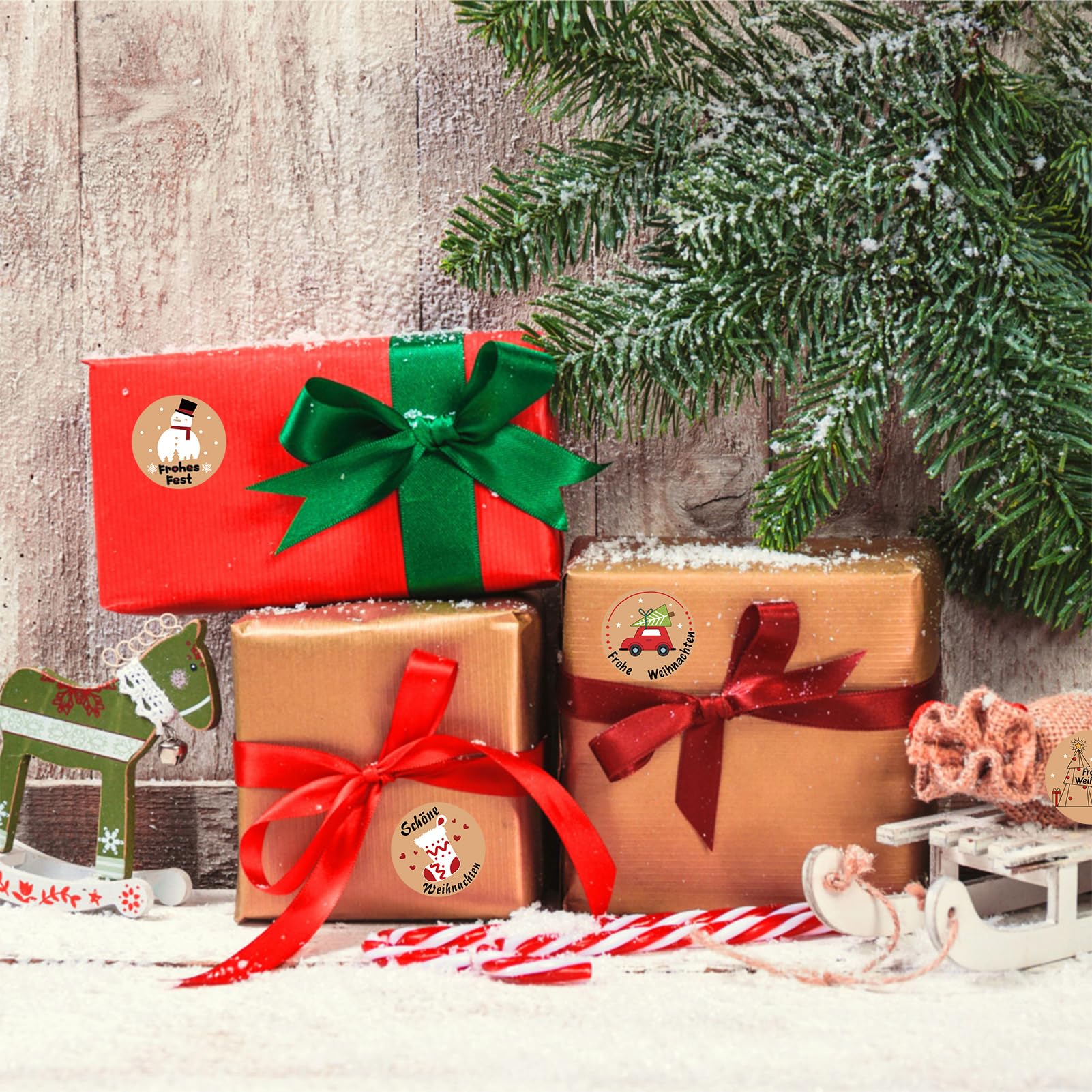 howaf-weihnachtsaufkleber-rund-selbstklebend-192-stueck-4-cm image 8