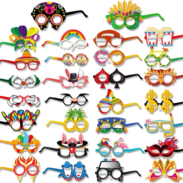 howaf-photo-booth-props-partybrillen-30-st-ck-karton image 1