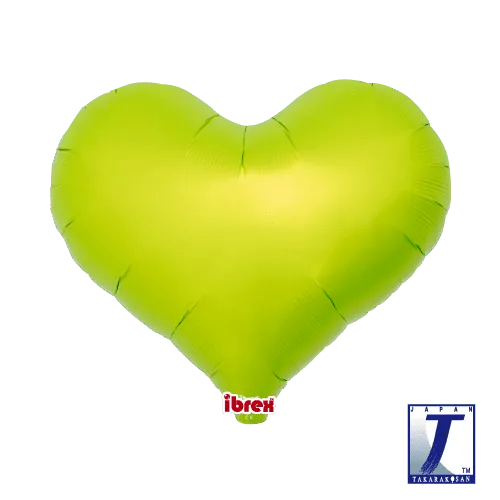 takara-ibrex-jelly-heart-18-metallic-lime-green-folienballon-herz image 1
