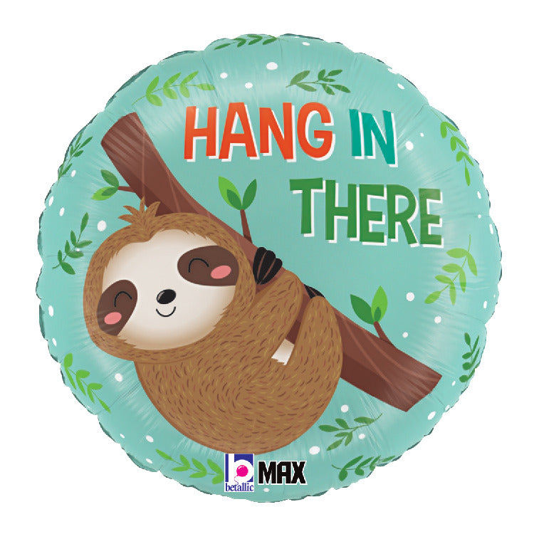 betallic-hang-in-there-sloth-folienballon-18-zoll-faultier-gute-besserung image 2