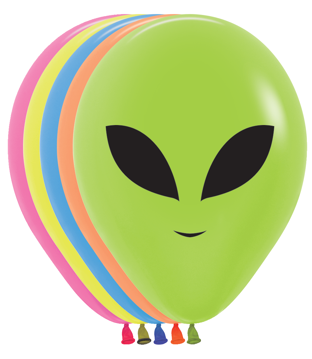 betallic-latex-balloons-alien-assortment-luftballons-11-50er-neon-mix image 1