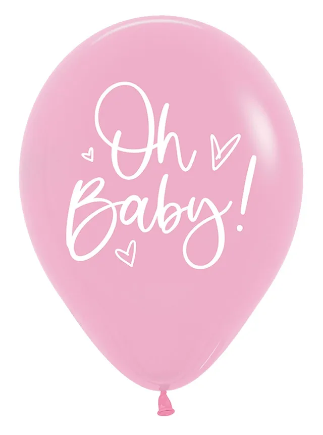 betallic-baby-girl-script-luftballon-11-50-st-ck-rosa image 1