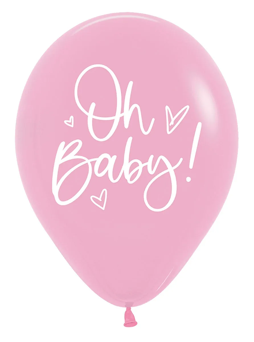 betallic-baby-girl-script-luftballon-11-50-st-ck-rosa image 1