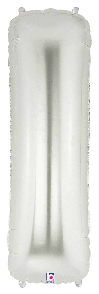 betallic-foil-balloons-buchstabe-i-folienballon-14-zoll-silber image 1