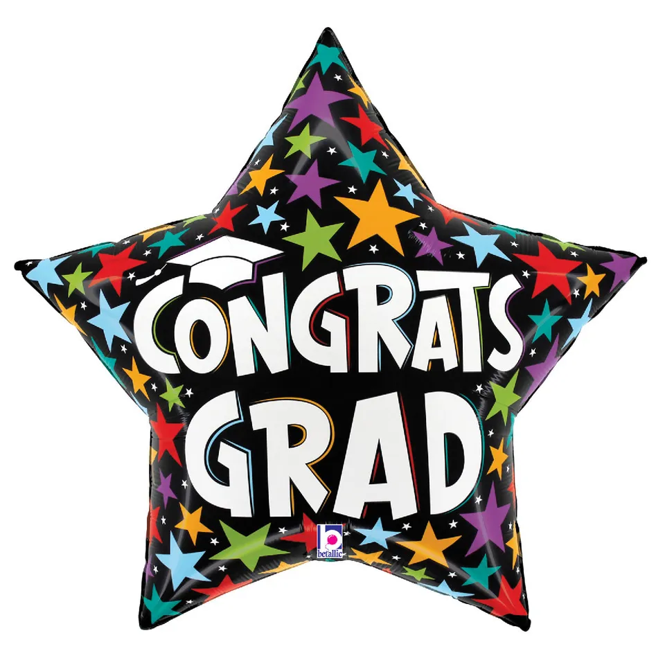 betallic-foil-balloons-brilliant-congrats-grad-star-folienballon-28-stern image 1