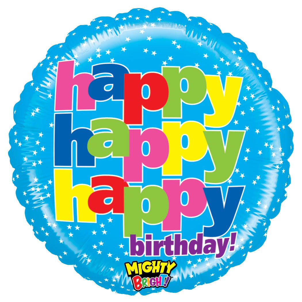 betallic-mighty-bright-happy-birthday-folienballon-21-zoll-bunt image 1