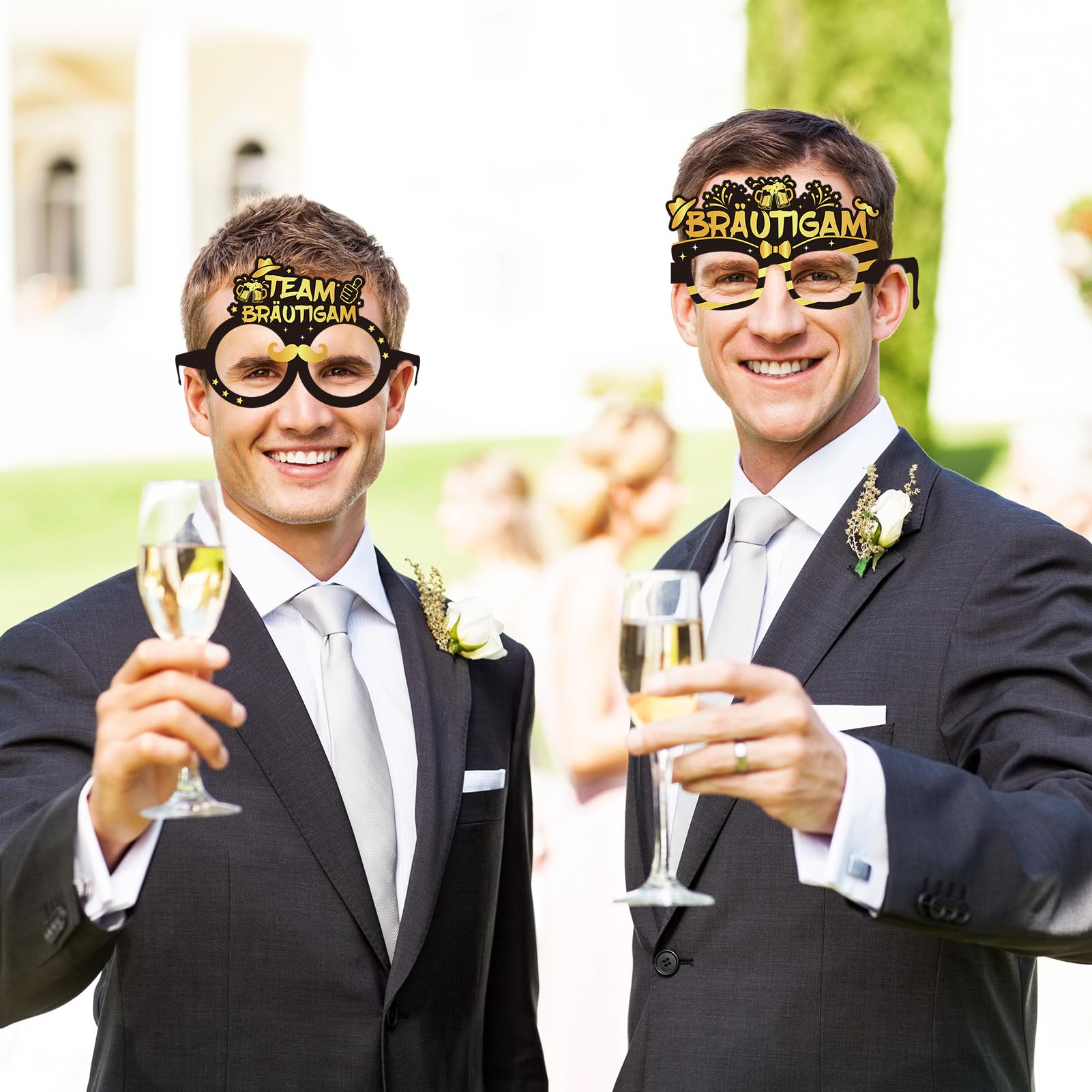 howaf-jga-m-nner-brille-12er-set-br-utigam-team-groom image 3