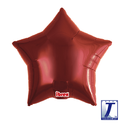 takara-ibrex-star-15-zoll-sternballon-premium-metallic-rot image 1