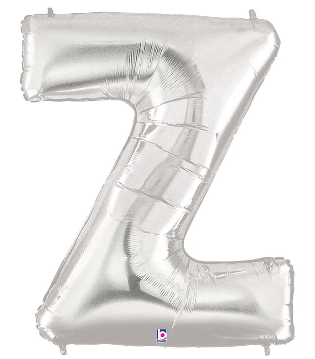 betallic-letter-z-silber-buchstabenballon-34-zoll-folie image 1