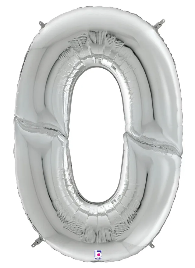 betallic-number-0-silver-gigaloon-folienballon-53-zoll image 1