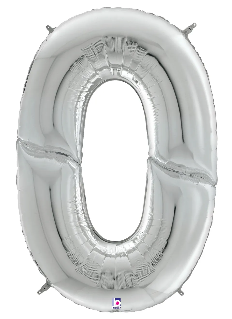 betallic-number-0-silver-gigaloon-folienballon-53-zoll image 1