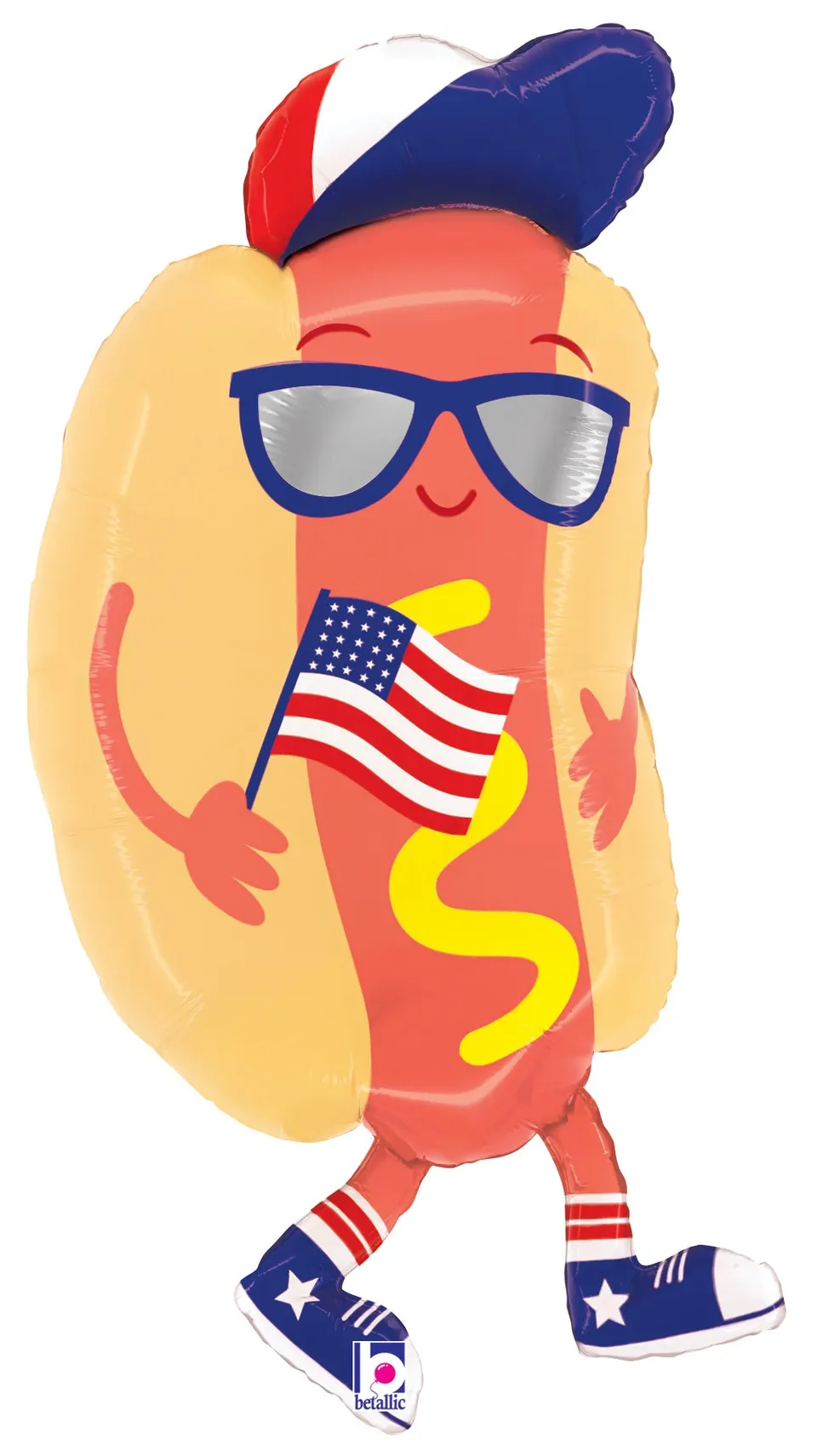 betallic-foil-balloons-patriotic-hot-dog-folienballon-35-zoll image 1