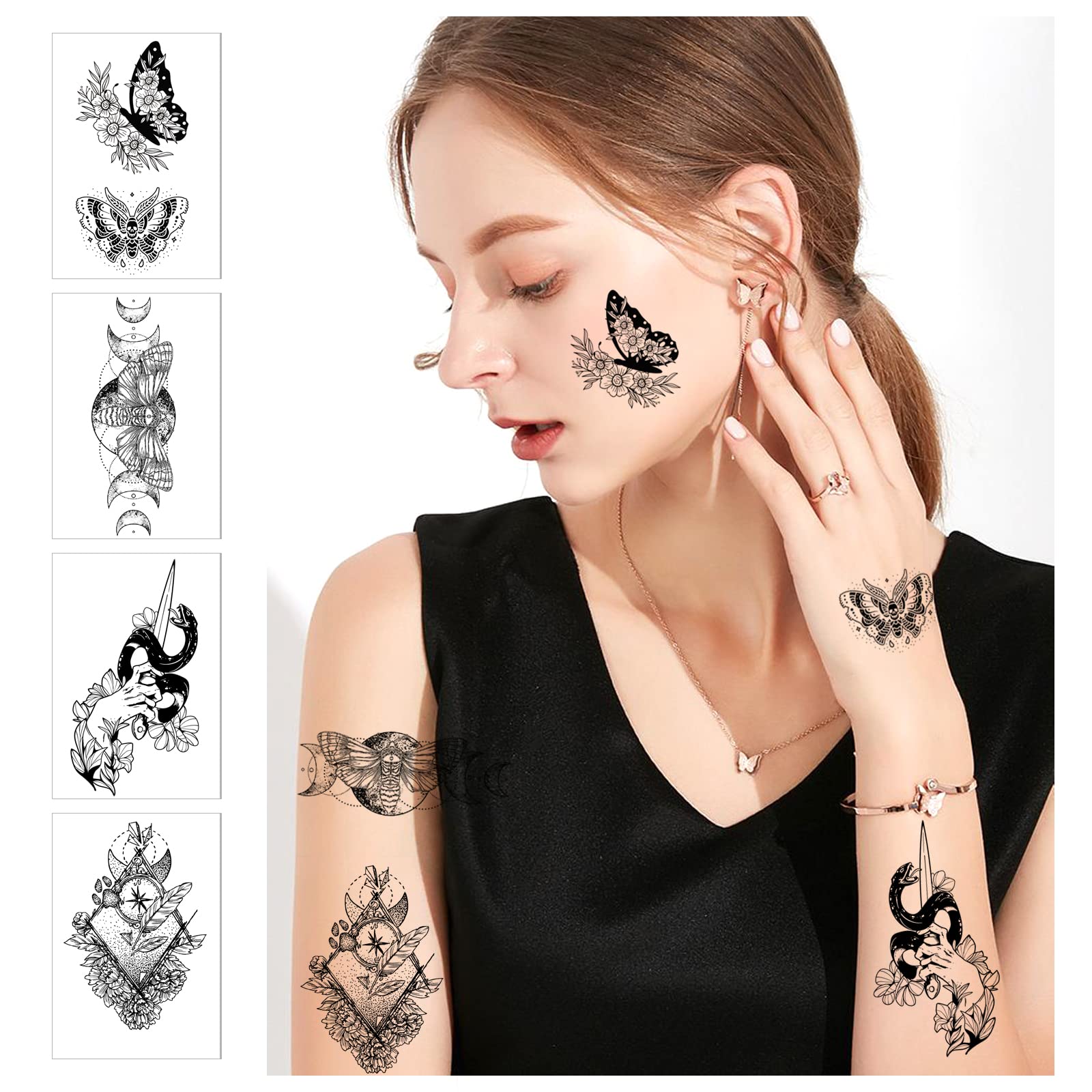 howaf-tempor-re-tattoos-52-bl-tter-schwarz-schmetterling image 4