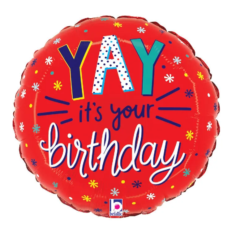 betallic-yay-it-s-your-birthday-folienballon-9-18-zoll image 1