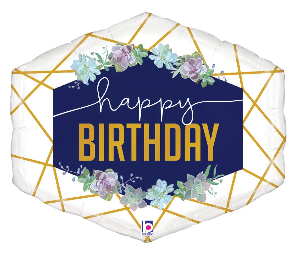 betallic-geo-navy-birthday-folienballon-25-zoll-geburtstag image 1