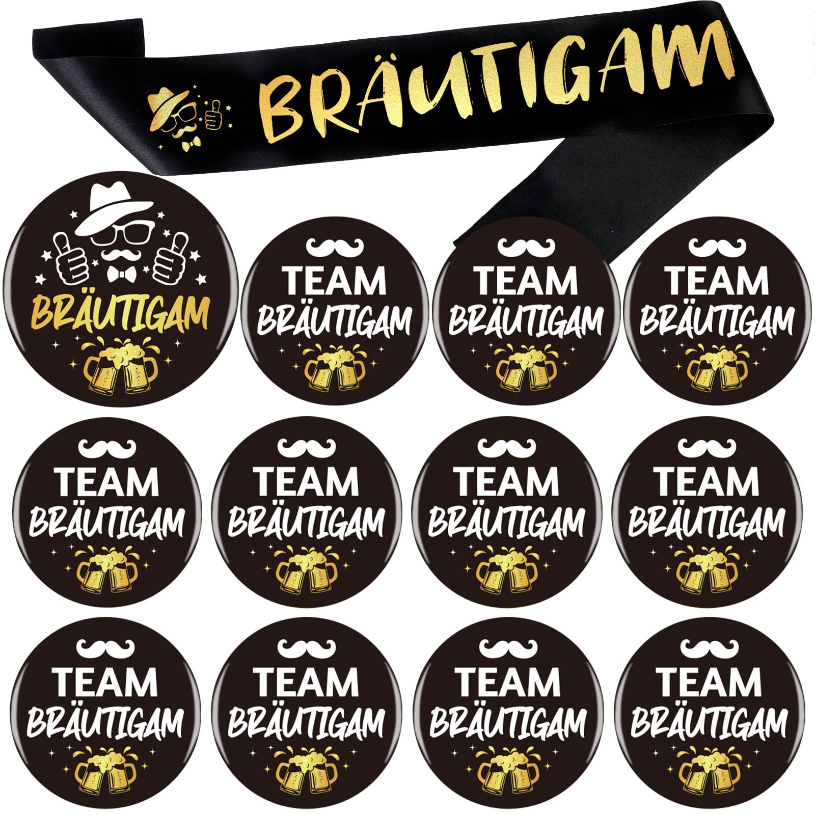 howaf-jga-braeutigam-schaerpe-team-braeutigam-buttons-set-maenner image 1