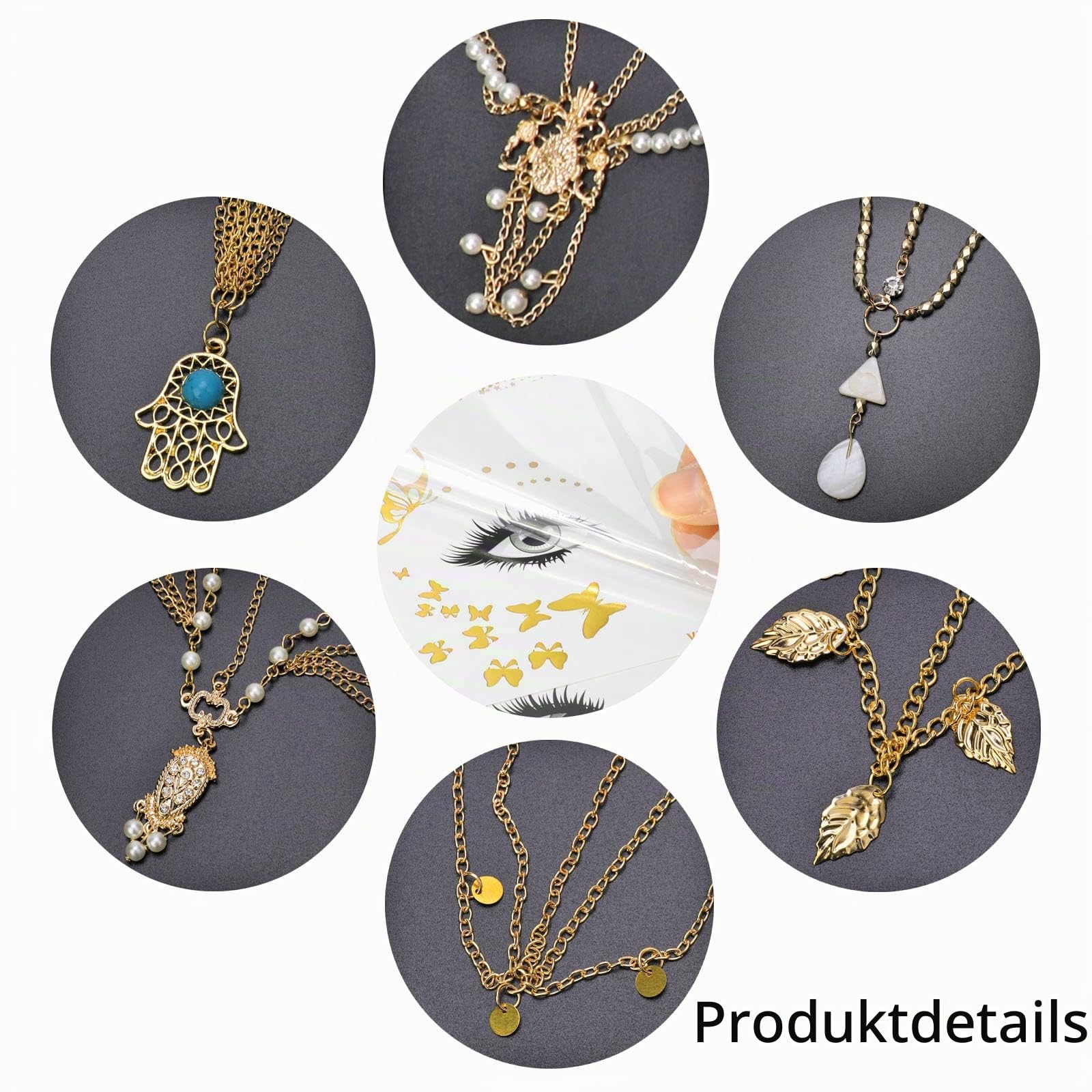 howaf-festival-tattoos-gold-kopfkette-12-teilig-boho image 4