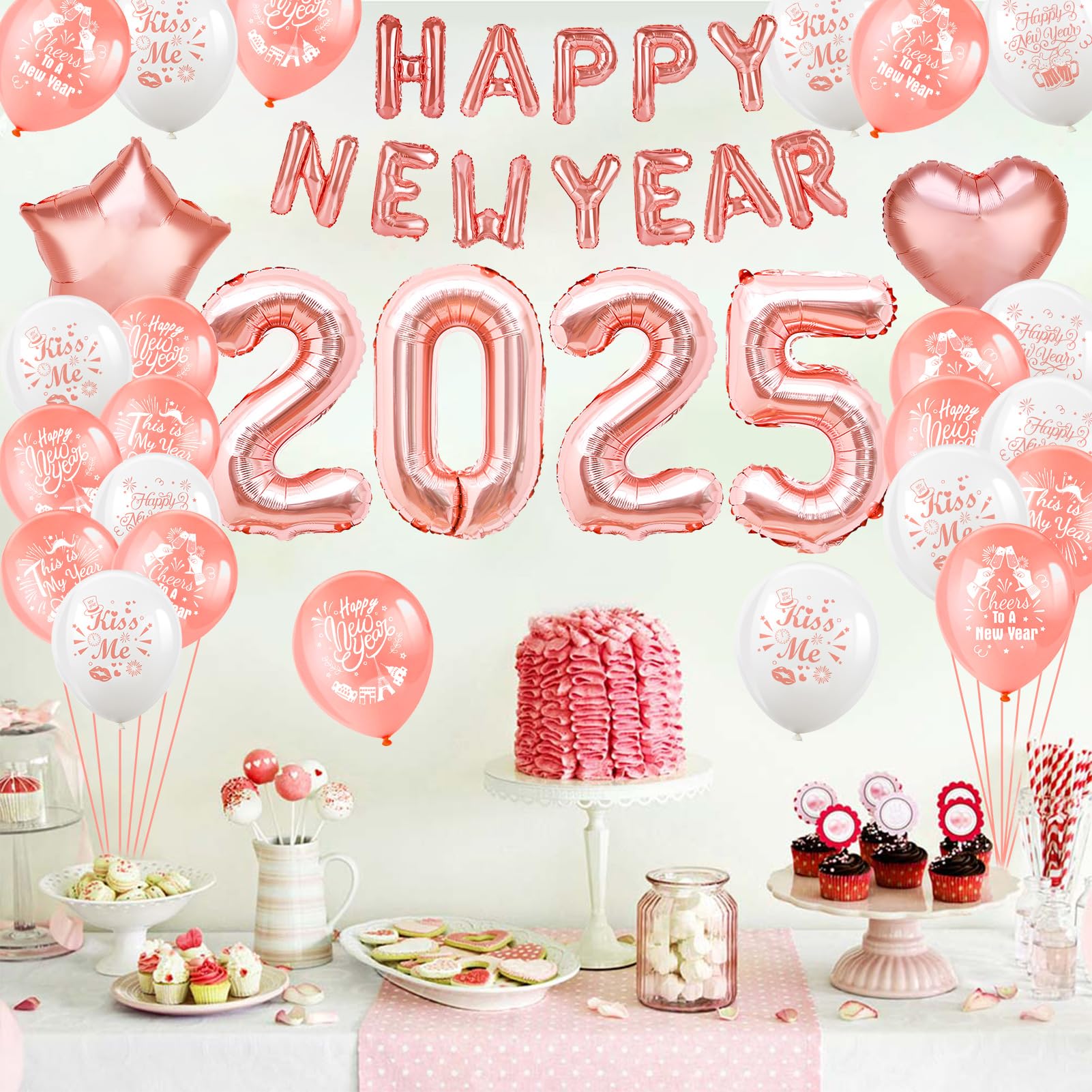 howaf-silvester-deko-2025-rose-gold-xxl-folienballons-set image 7