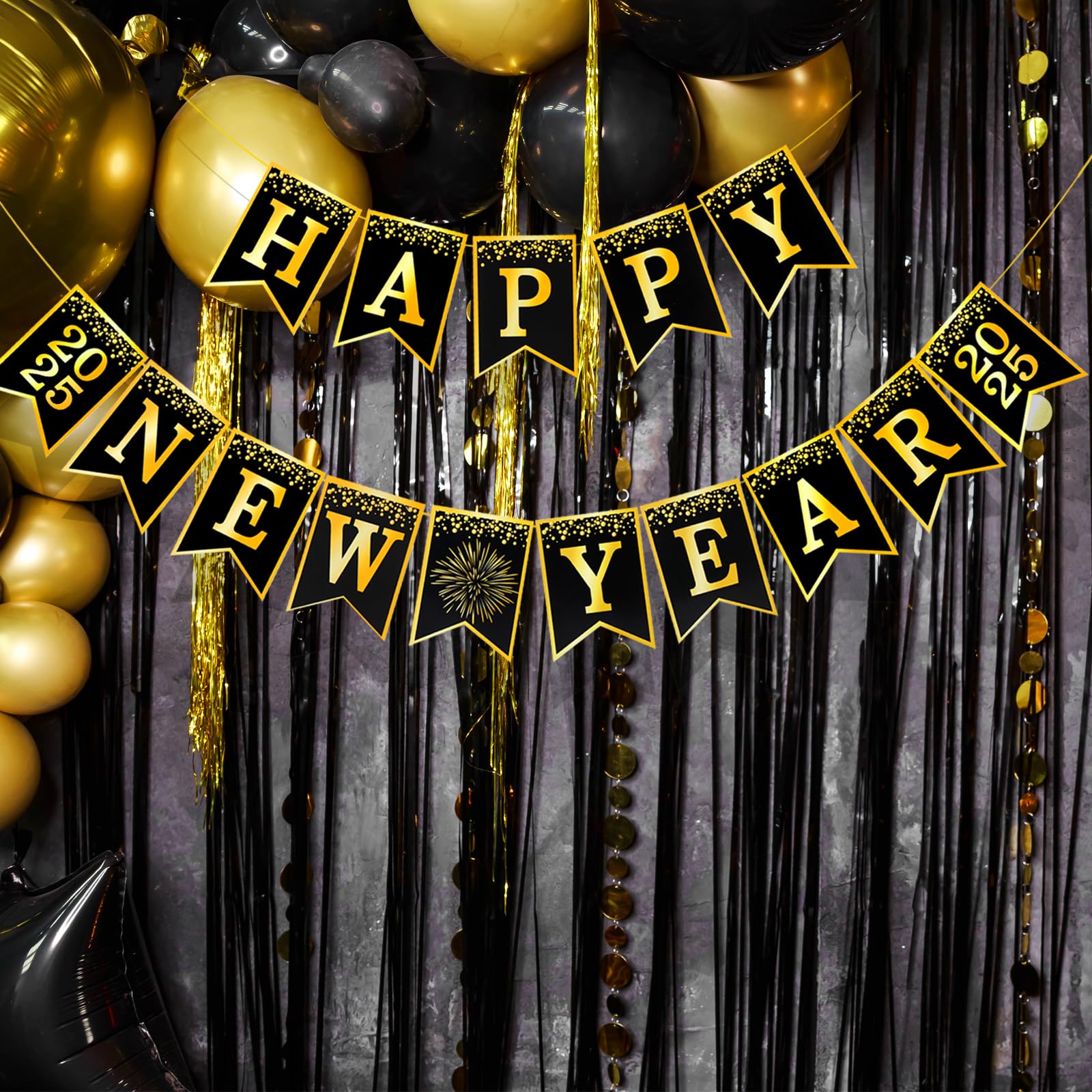 howaf-frohes-neues-jahr-banner-schwarz-gold-h-ngegirlande image 6