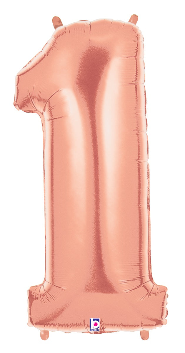 betallic-number-1-rose-gold-folienballon-zahl-verpackt-megaloon image 1