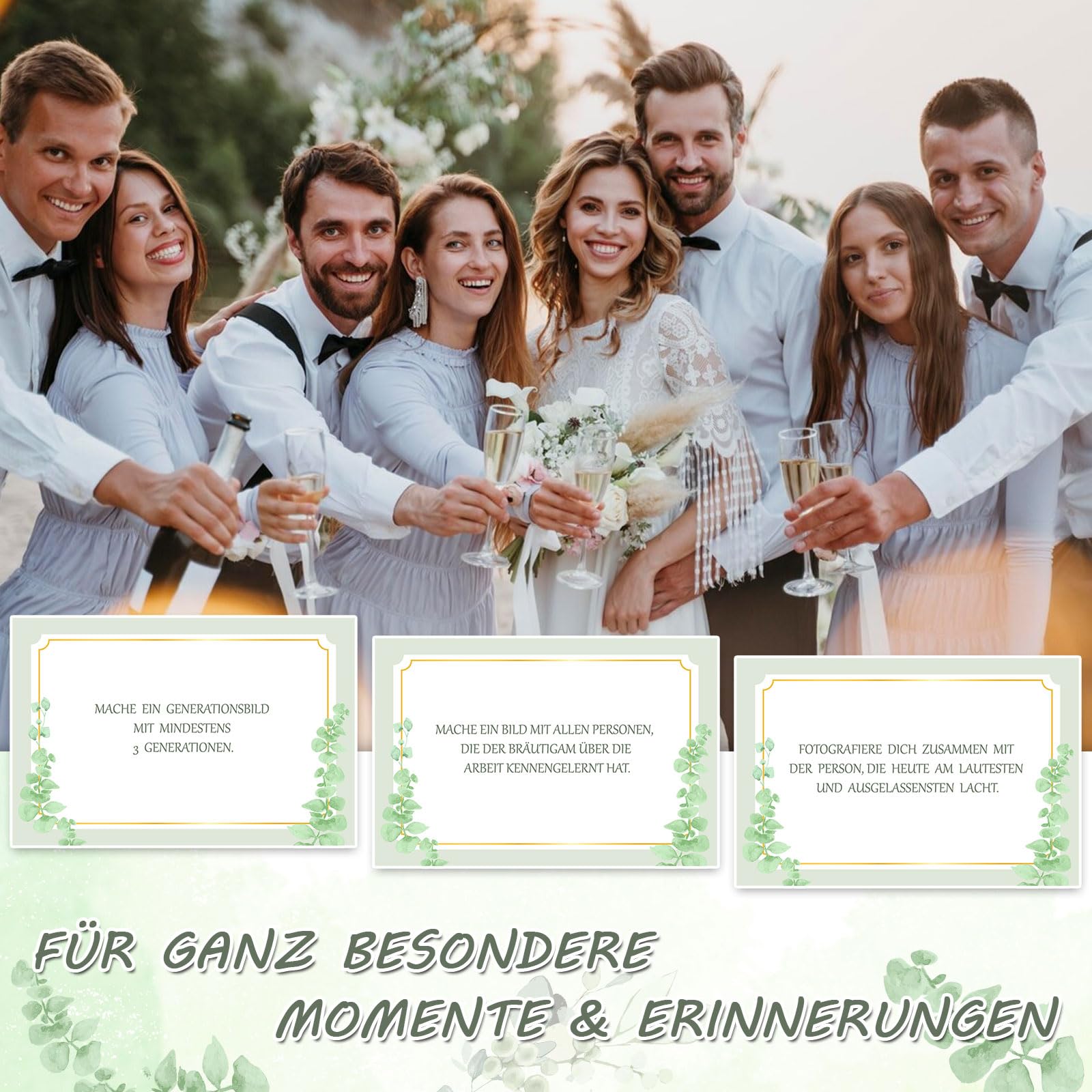 howaf-fotoaufgaben-hochzeit-50-karten-gr-n-gold-eukalyptus image 5