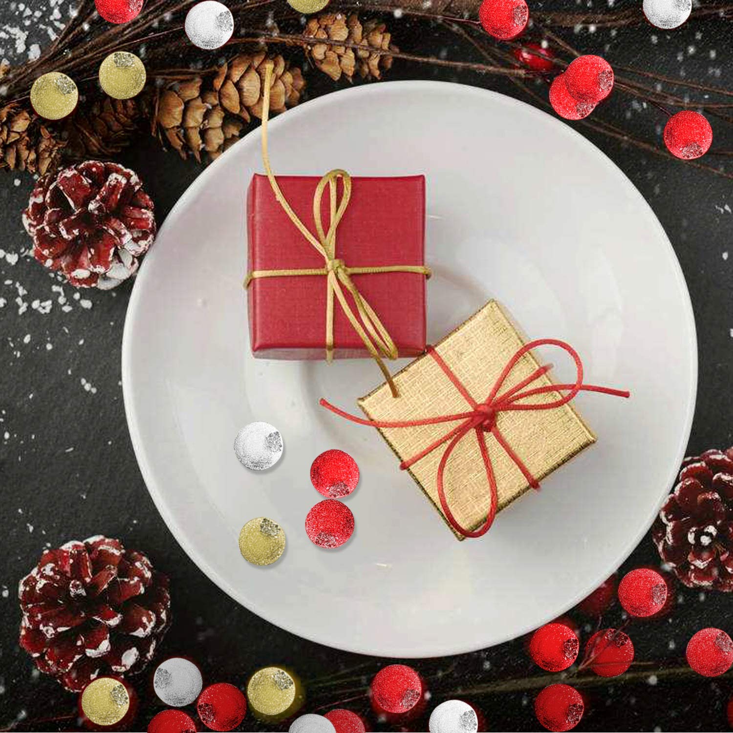howaf-weihnachten-beeren-rot-gold-silber-240-st-ck image 4