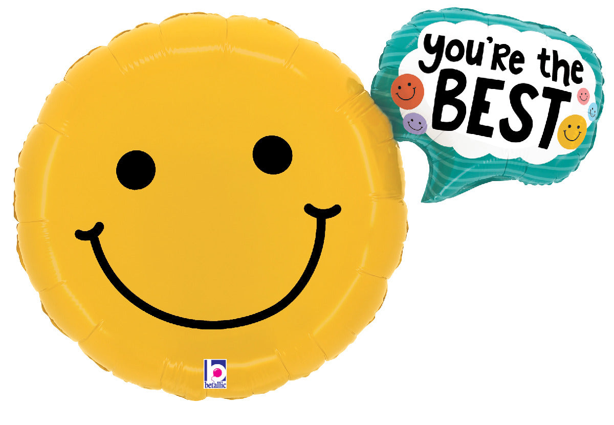 betallic-you-re-the-best-smiley-folienballon-31-zoll-danke image 1