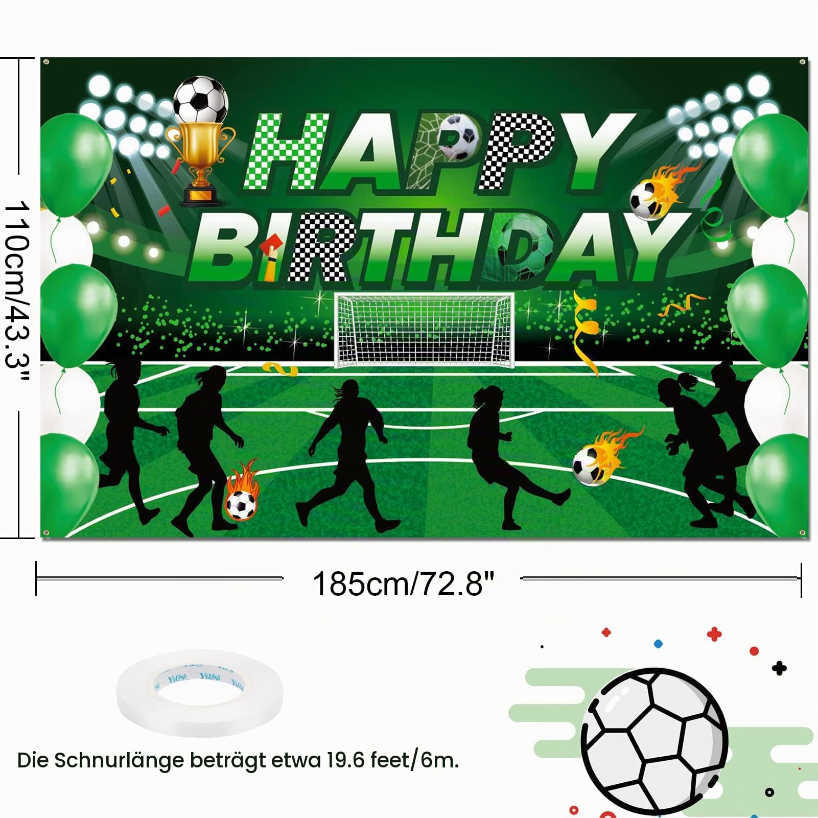 howaf-fu-ball-happy-birthday-banner-180x110cm image 2