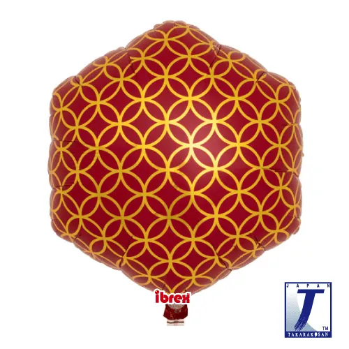 takara-ibrex-hexagon-14-ballon-cloisonne-rot-14-zoll image 1
