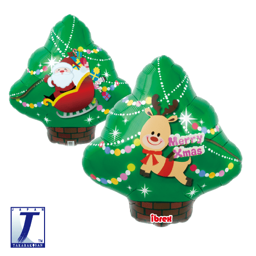 takara-ibrex-shape-15-rentier-santa-tannenbaum-folienballon image 1