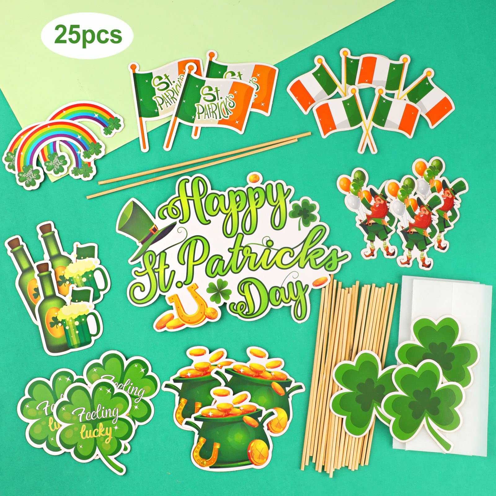 howaf-tortendeko-st-patricks-day-cake-topper-25-stk image 4