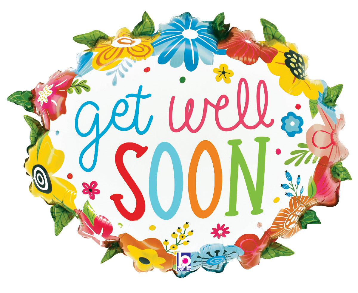 betallic-get-well-floral-wreath-folienballon-25-blumen image 1