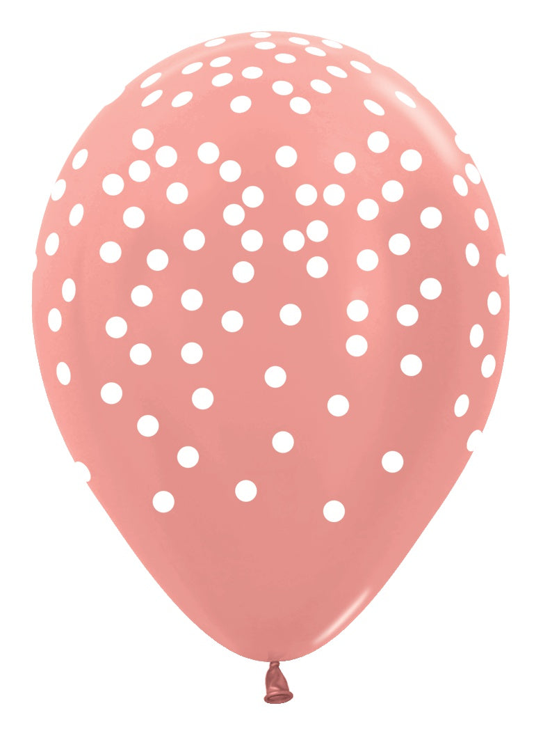 sempertex-white-confetti-latexballon-11-zoll-rose-gold-50er image 1