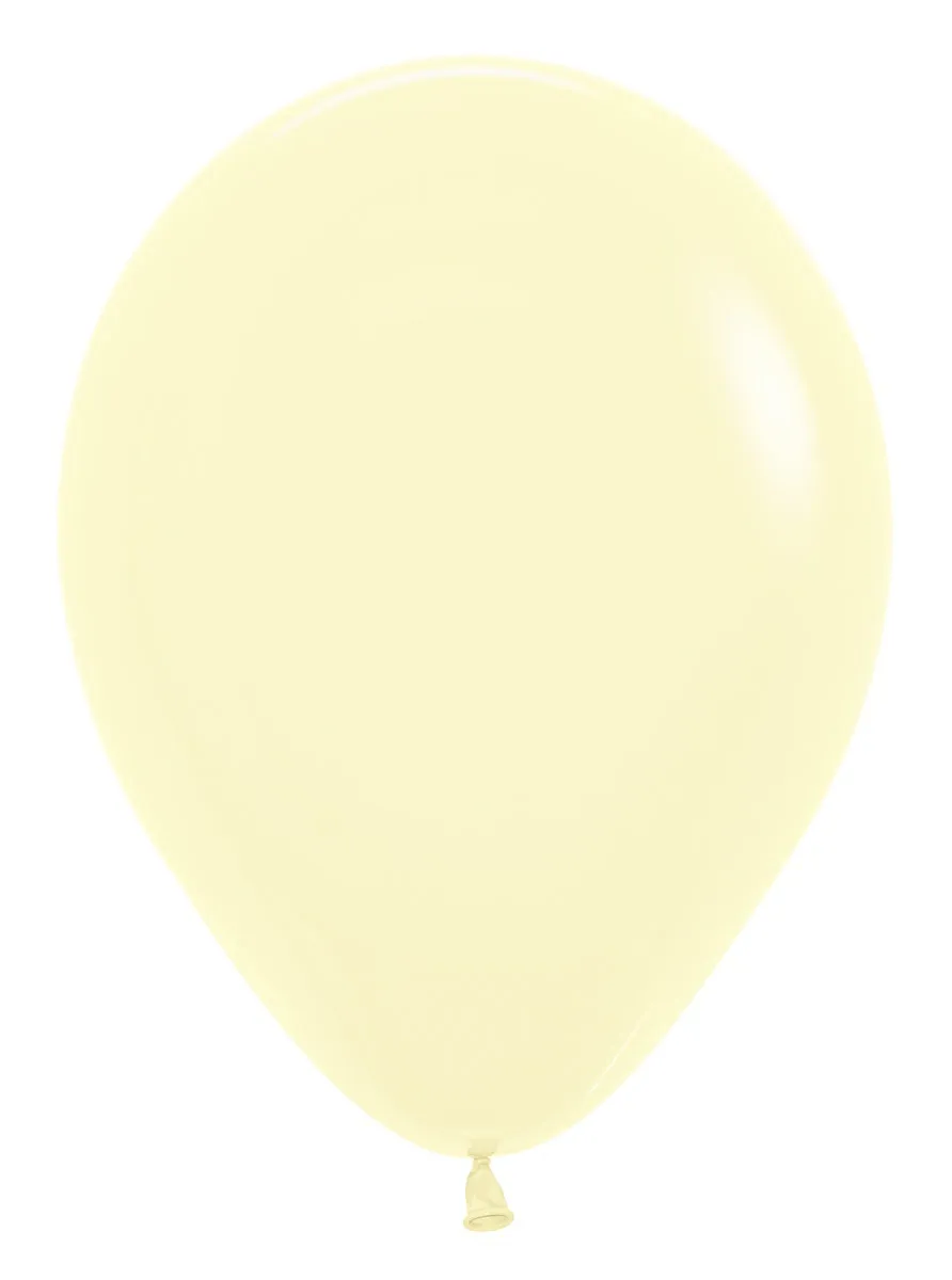 betallic-latex-balloons-pastel-matte-yellow-luftballons-11-10er-gelb-matt image 1