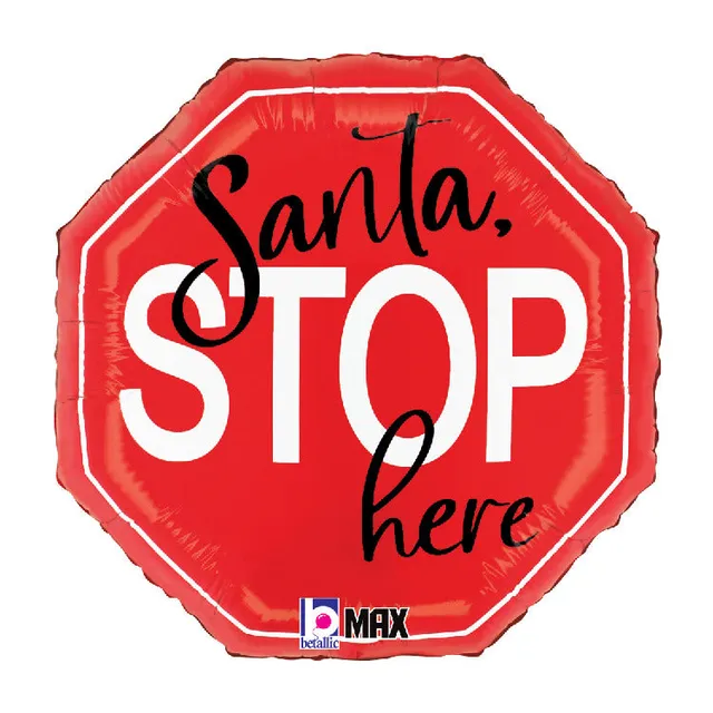 betallic-santa-stop-here-folienballon-45-cm image 1