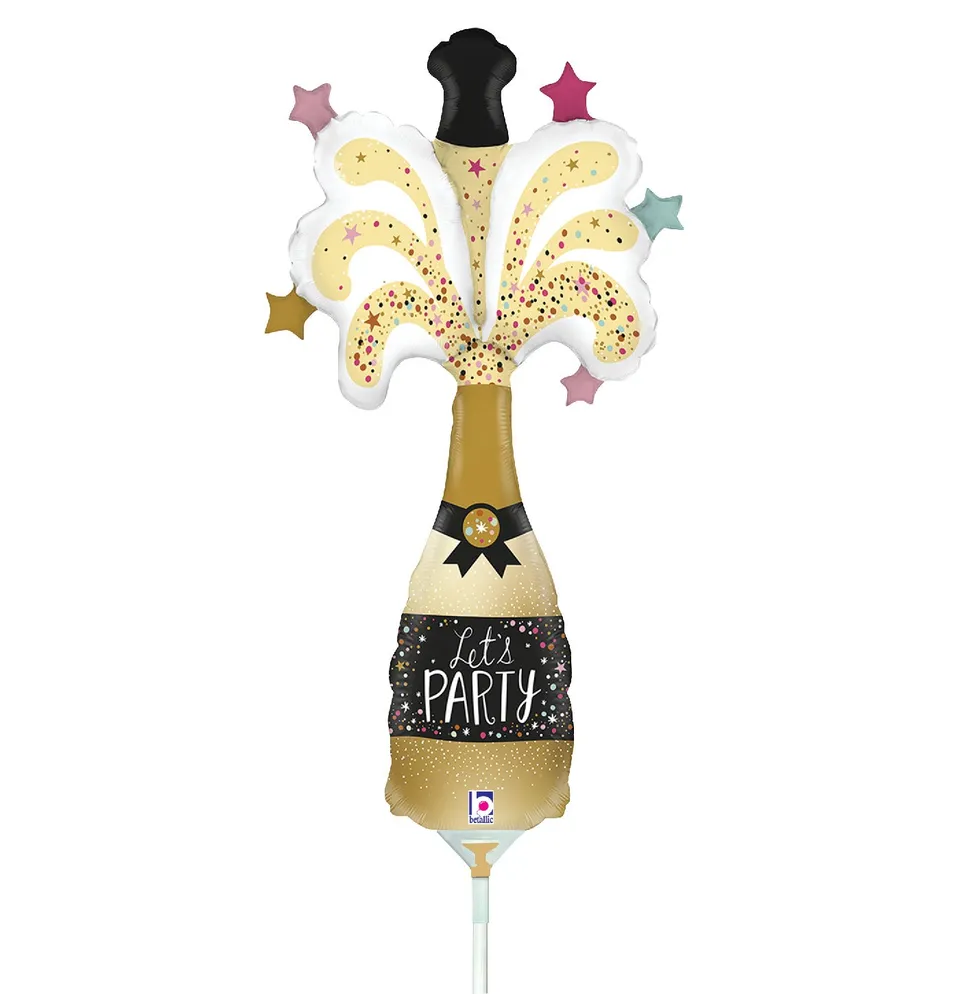 betallic-mini-party-champagne-folienballon-14-sektflasche-flach image 1