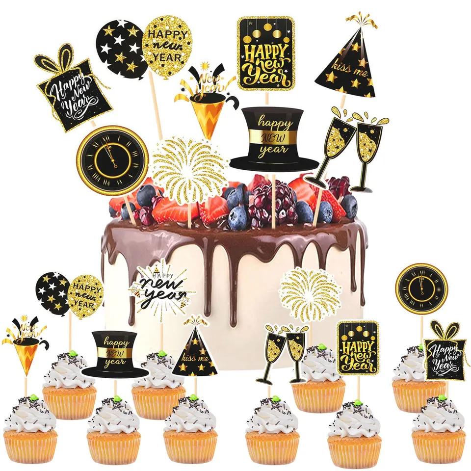 howaf-silvester-deko-2027-cupcake-topper-20-st-ck-tortendeko image 1