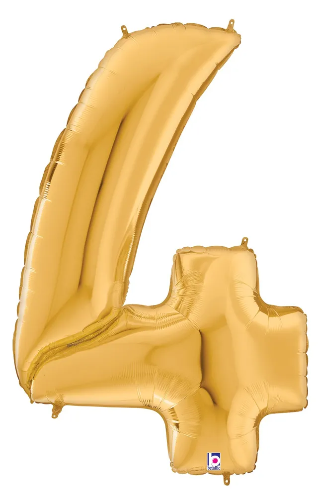 betallic-number-4-gold-gigaloon-folienballon-53-zoll-verpackt image 1