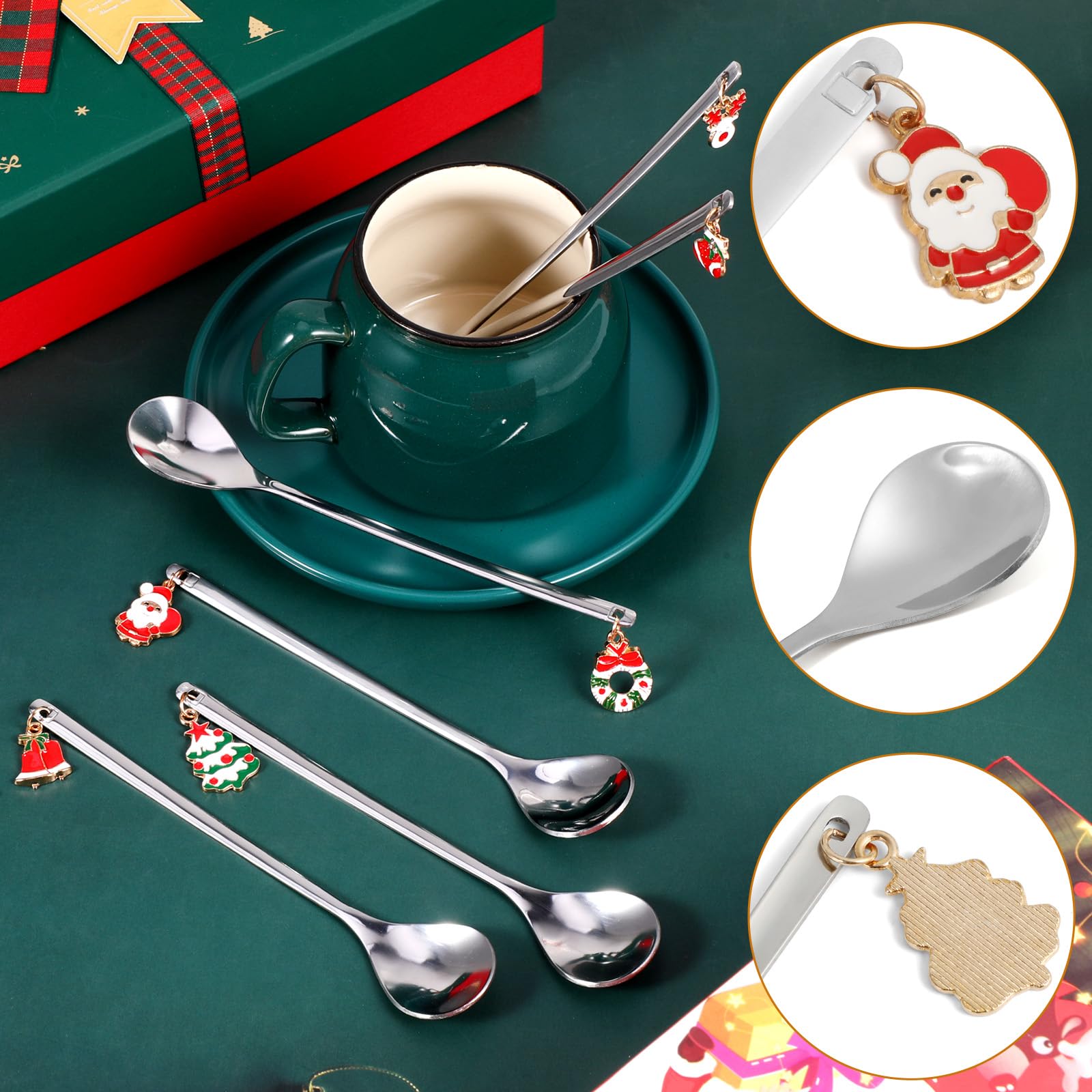 howaf-weihnachtsl-ffel-set-6er-teel-ffel-silber-edelstahl image 3
