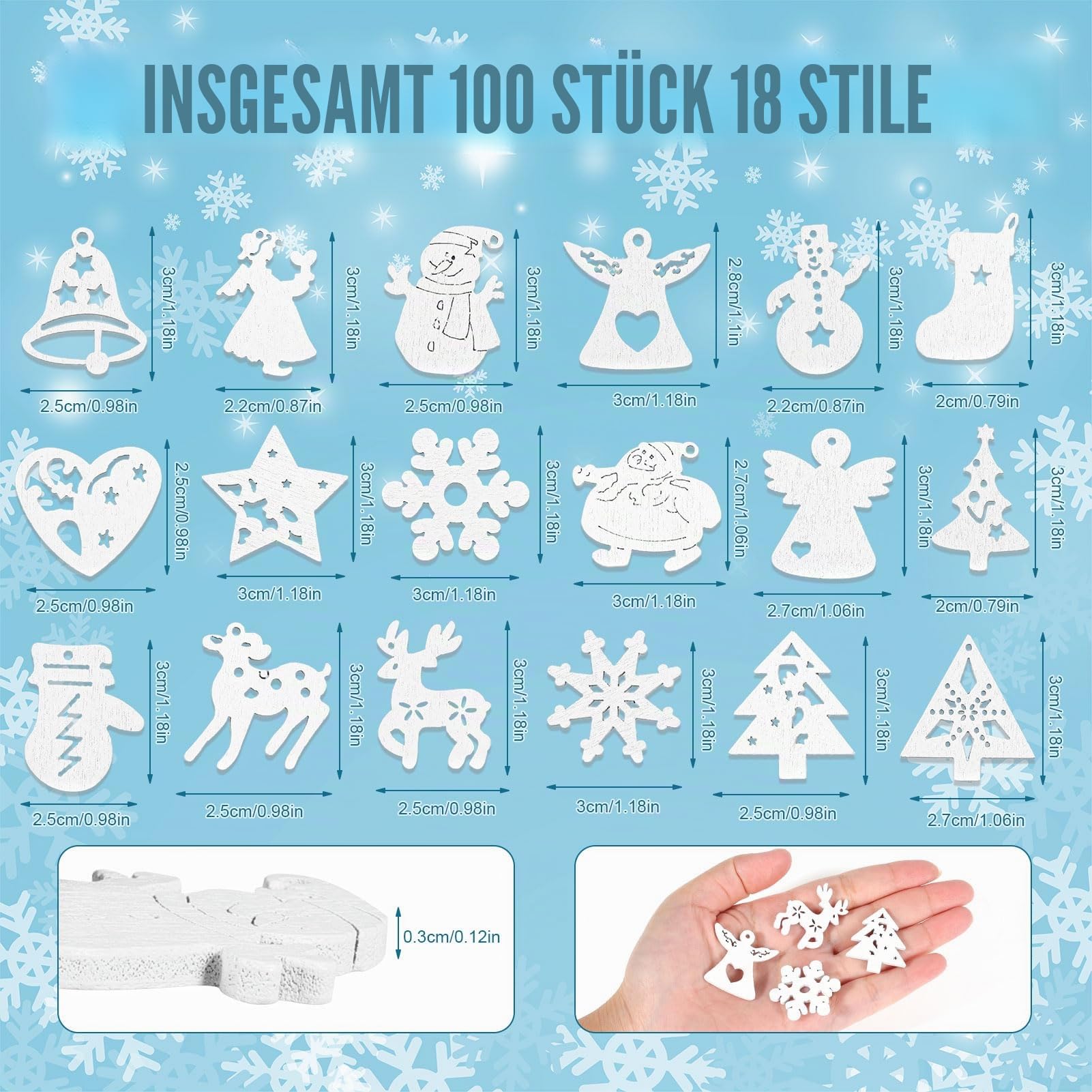 howaf-100-holzanh-nger-weihnachten-tischdeko-holz-wei image 2
