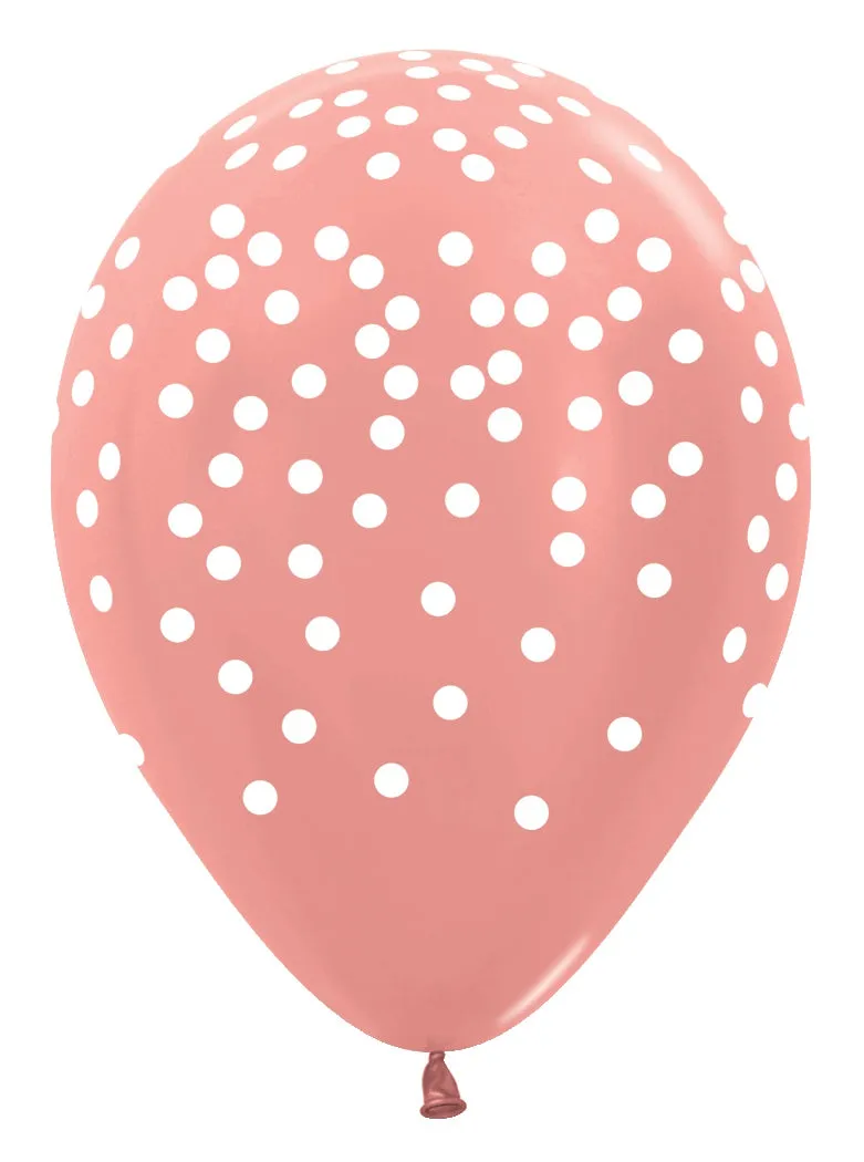 sempertex-white-confetti-latexballon-11-zoll-rose-gold-50er image 1