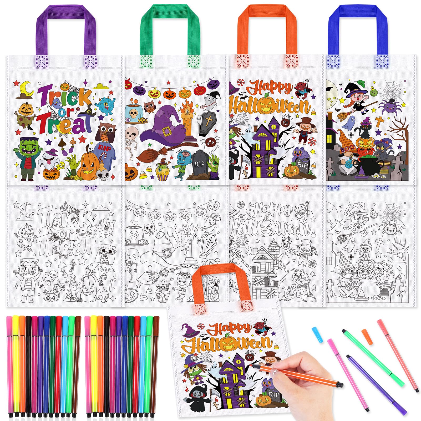 howaf-dia-de-los-muertos-t-ten-zum-bemalen-12er-bastelset-set-c image 8