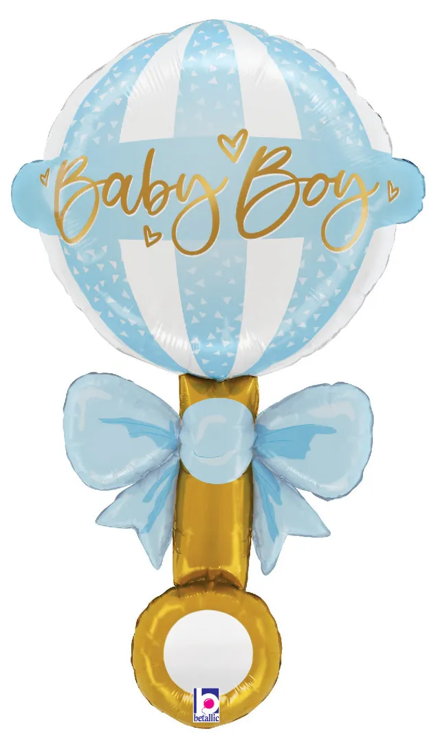 betallic-satin-baby-boy-rattle-folienballon-35-blau image 1